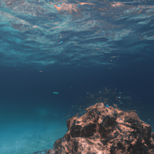3. צילום תת מימי של מימיו הצלולים של קורל ביי השופעים חיים ימיים.