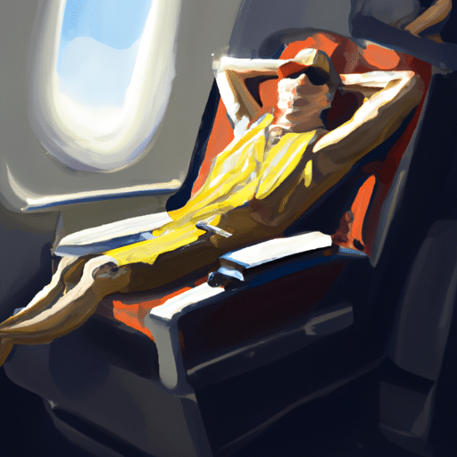 9. מטייל עייף ישן בנוחות בטיסה לקפריסין.