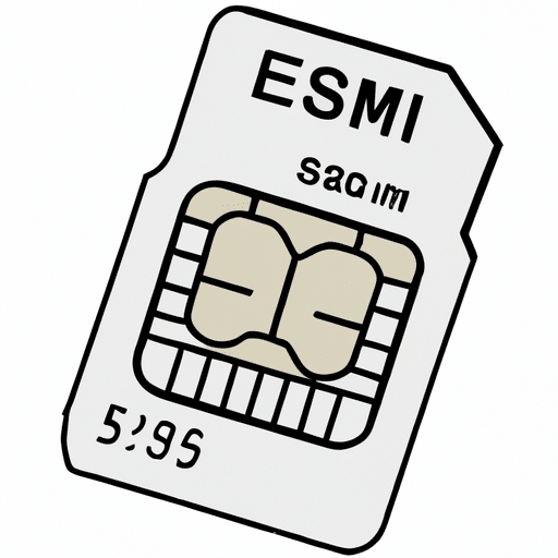 איור של כרטיס eSIM