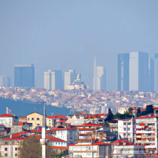 נוף פנורמי של קו הרקיע של איסטנבול המראה את השילוב של ארכיטקטורה מודרנית והיסטורית.
