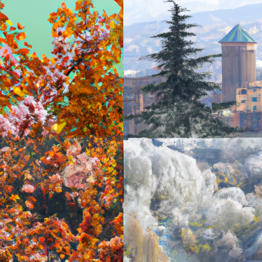 3. תמונת קולאז' המייצגת את ארבע העונות בטביליסי, המתארת את יופיה לאורך כל השנה.